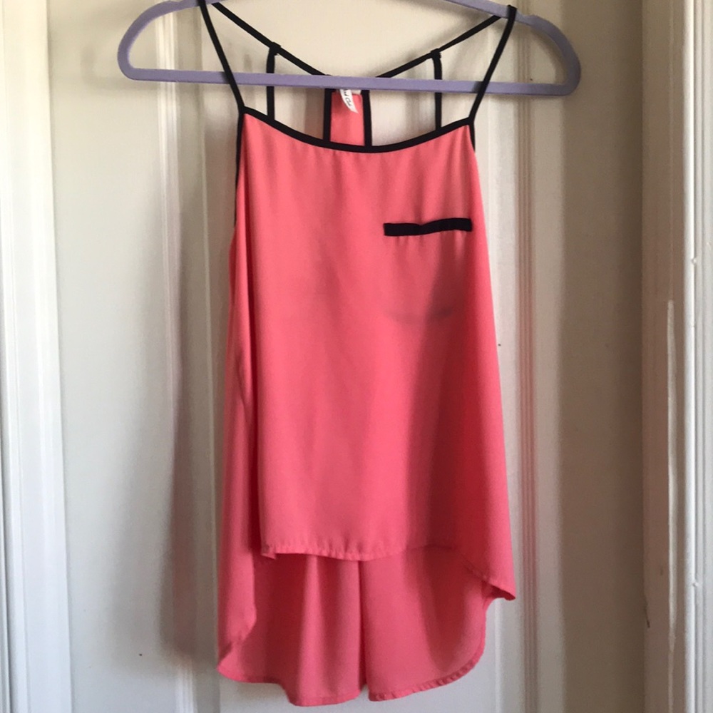 Melon colored strappy tank